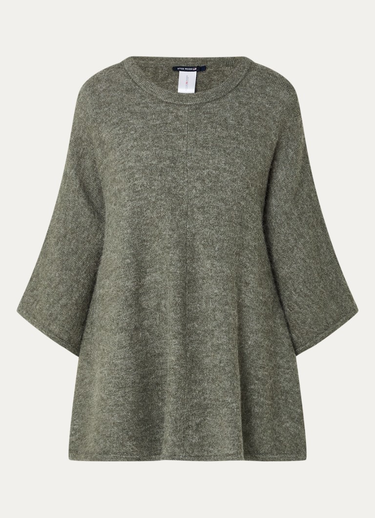 Poncho a maglia fine River Woods con scollo rotondo
