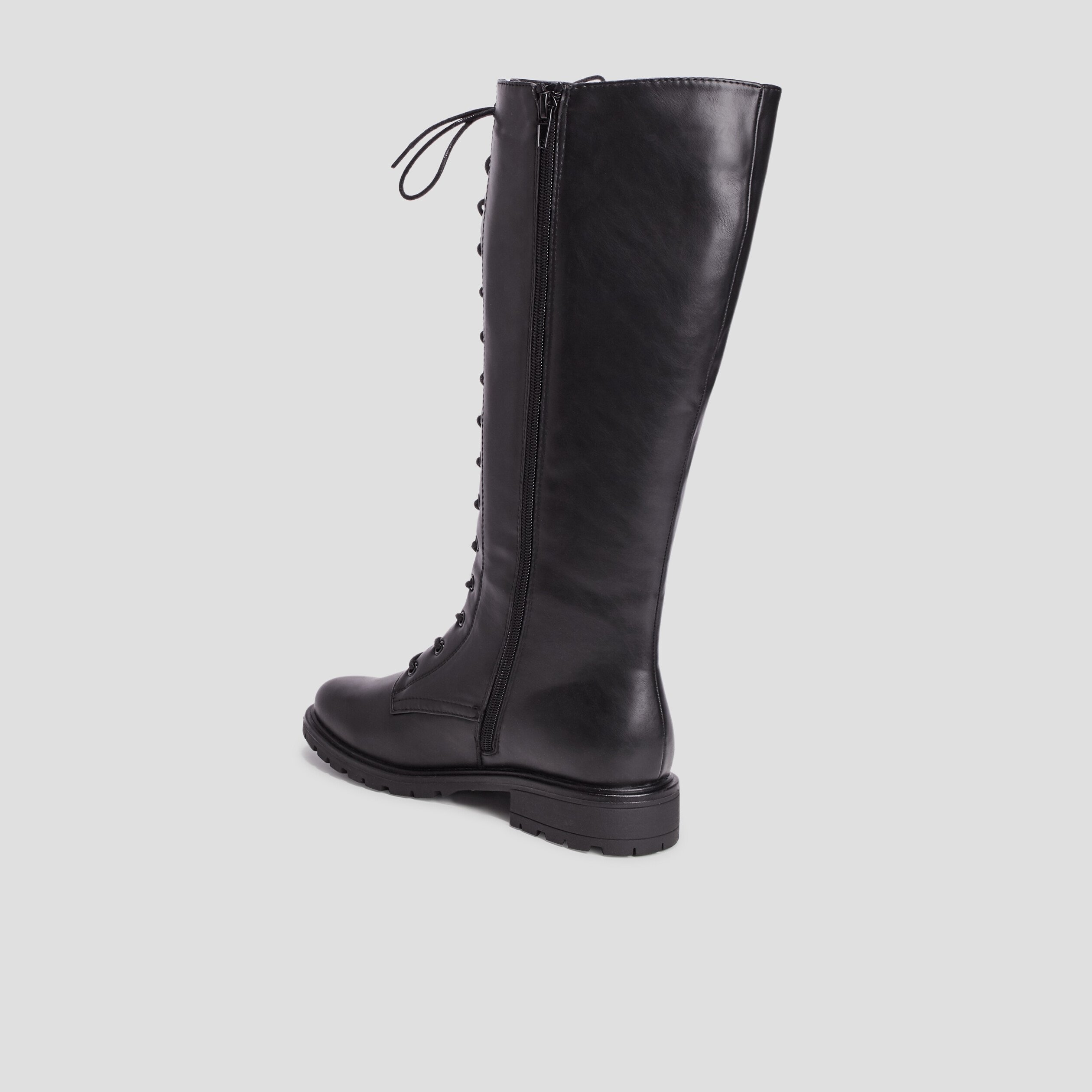 Bottes à lacets noir femme | La Halle