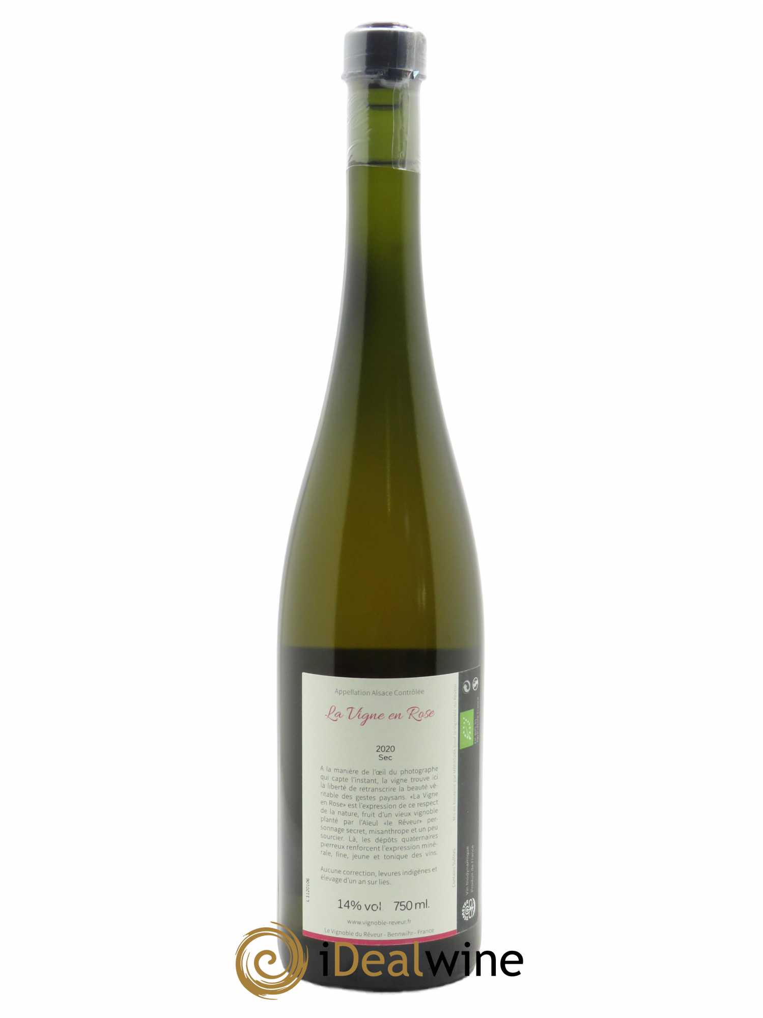 Alsace La Vigne en Rose Vignoble du Rêveur  2020 - Lot de 1 Bouteille
