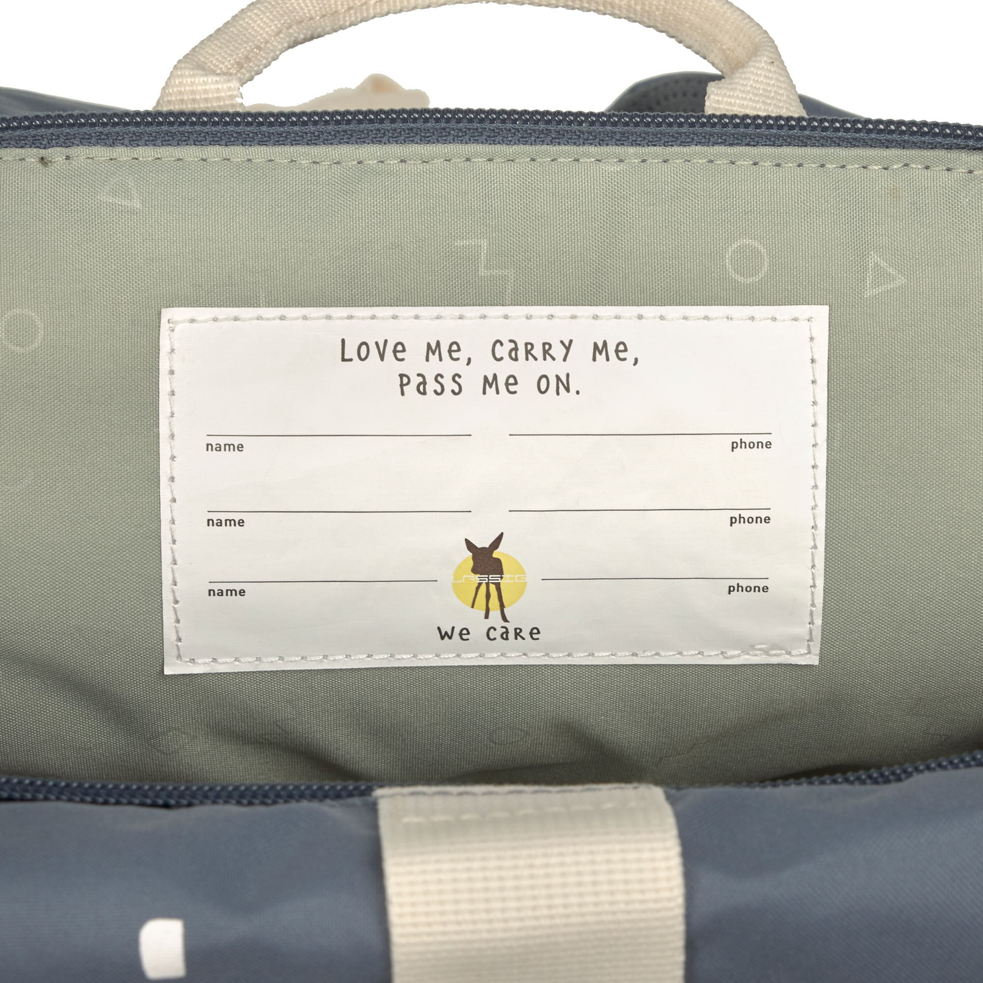Kindergartenrucksack Rolltop - Happy Prints, Dunkelblau