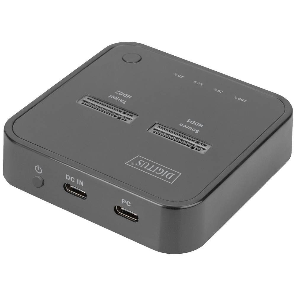 Digitus Festplatten-Dockingstation Dual M.2 NVMe SSD Docking Station mit, mit Clone-Funktion