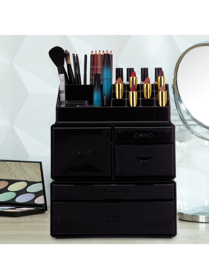 relaxdays Makeup Organizer in Schwarz günstig kaufen onesize