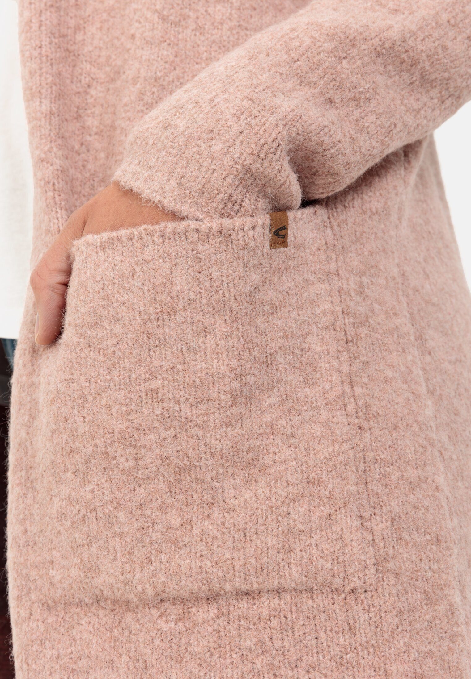 camel active Longstrickjacke aus recyceltem Polyester Strickjacke_Strickjacke