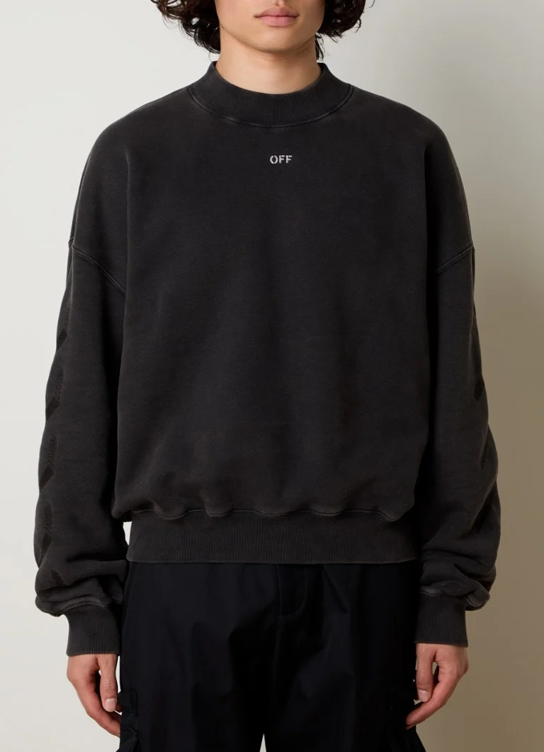 Off-White Matthew džemper s logotipom i printom na leđima