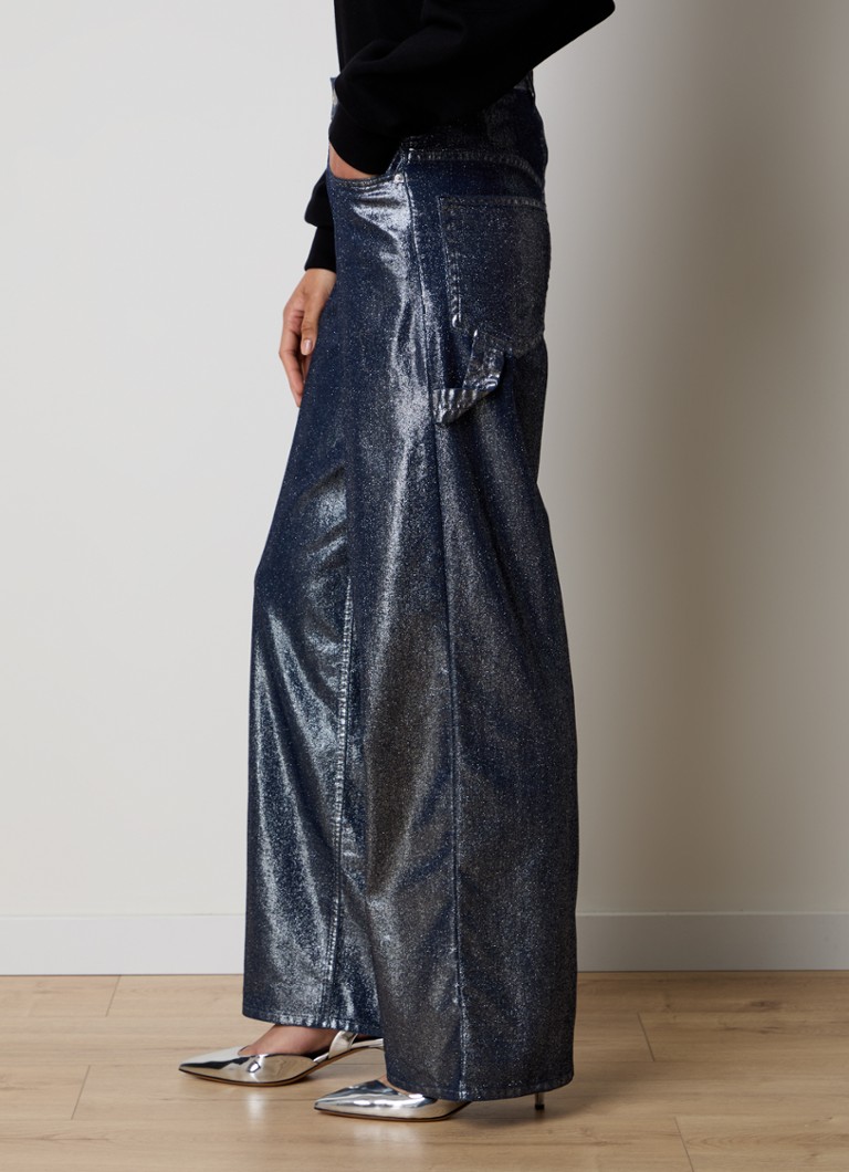 Isabel Marant Cover Jeans mit mittelhohem Bund und lockerer Passform sowie glänzendem Finish