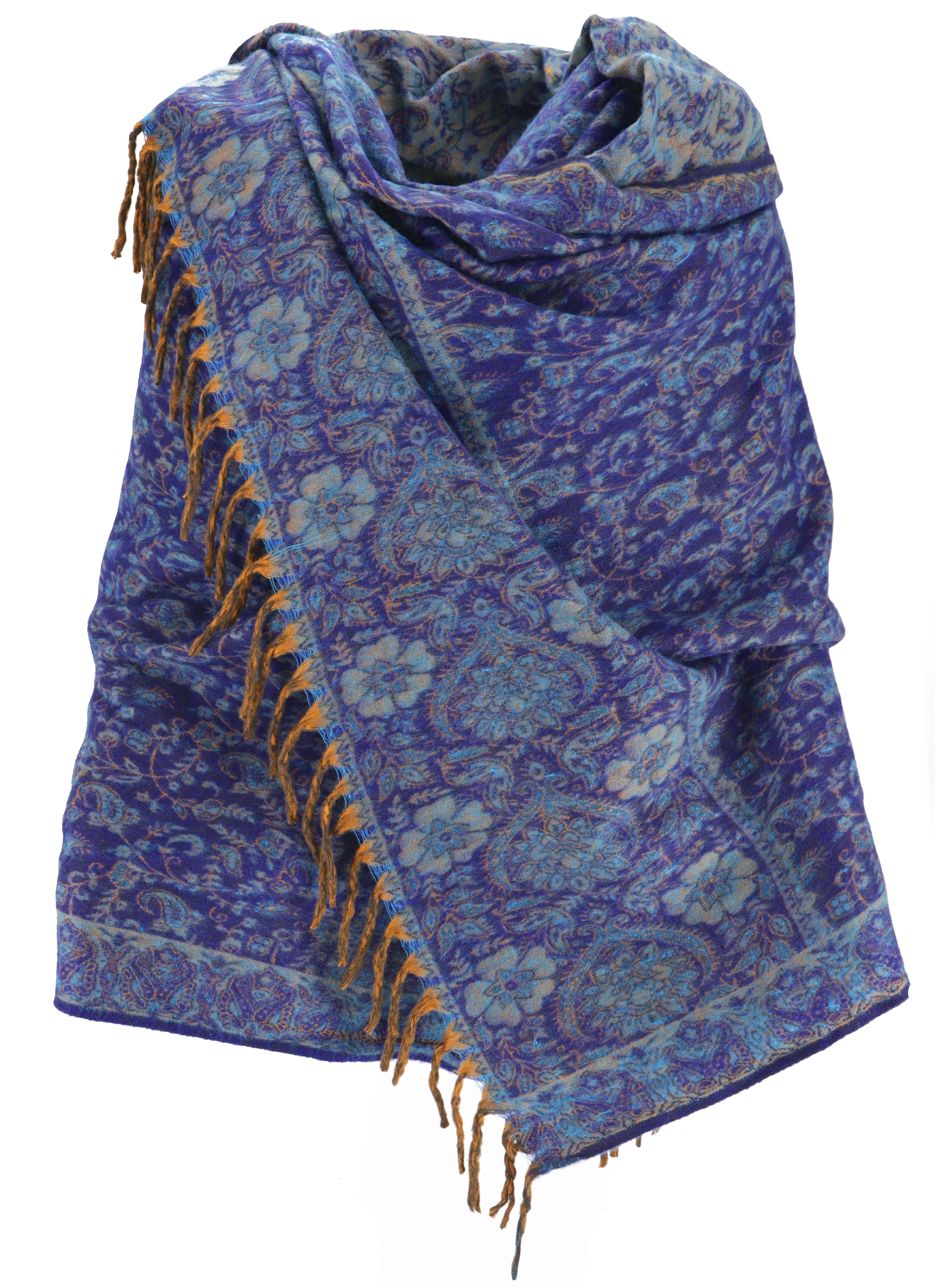 Guru-Shop Halstuch Weicher Pashmina Schal Stola mit Paisley Muster..