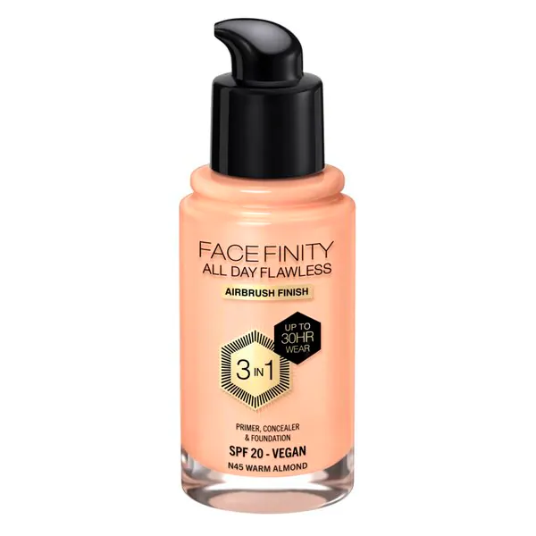Max Factor Facefinity All Day Flawless N45 Meleg Almond Alapozó 30ml