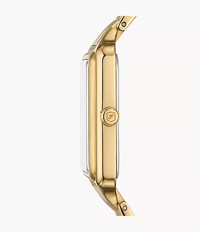 Fossil Uhr Raquel 3-Zeiger-Werk Datum Edelstahl goldfarben