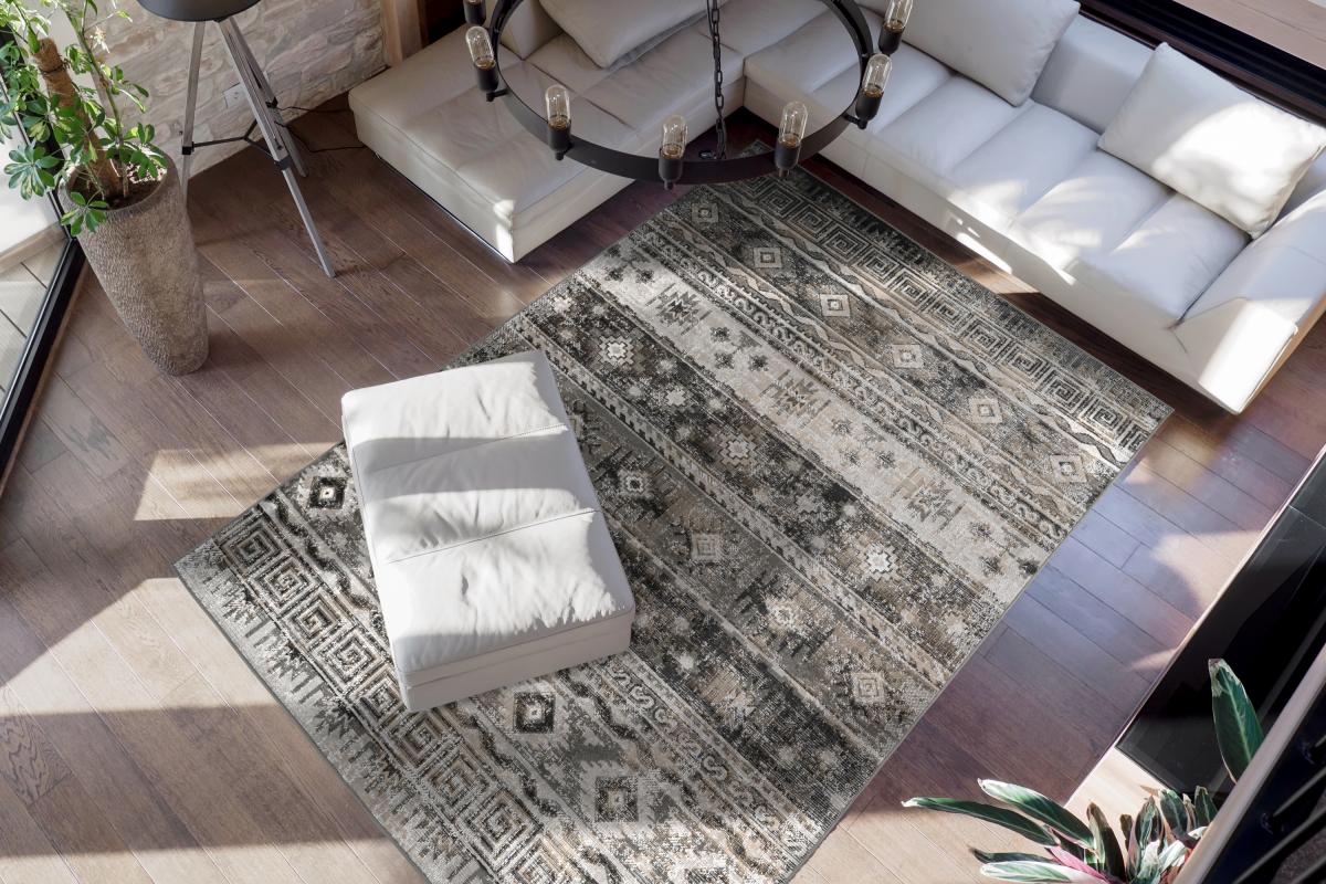megusta Vintage-Teppich Grau 80cm x 150cm