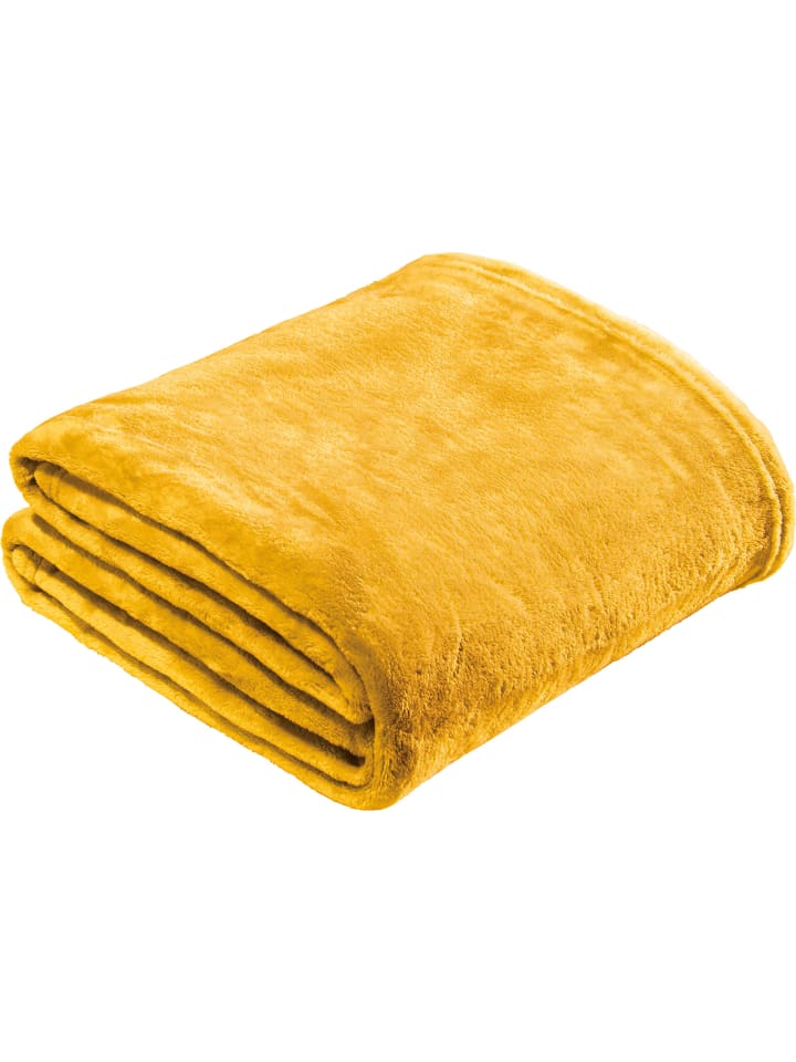 REDBEST Fleece, Microfaser Wohndecke Amarillo in gelb günstig kaufen