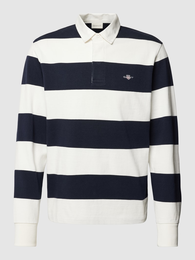 Sweatshirt mit Streifenmuster Modell 'SHIELD' in offwhite