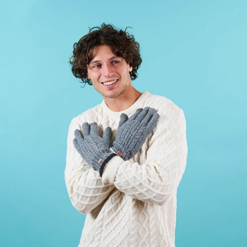 Creamy Gin Gloves, Grey Grey