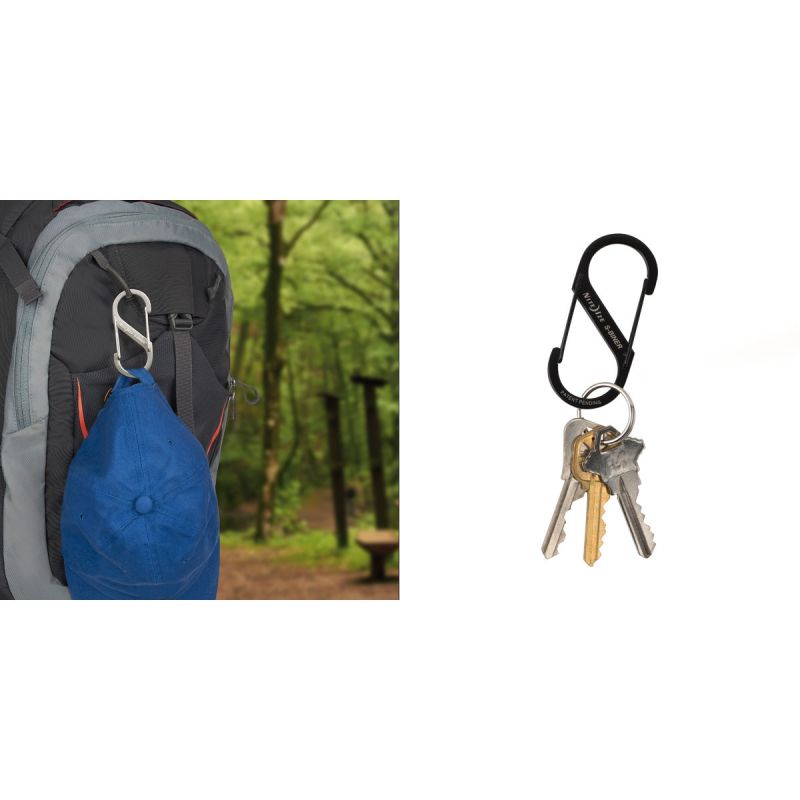 Nite Ize S-Biner Dual Carabiner \/2 \/3 \/4 SS Black SB234-03-01