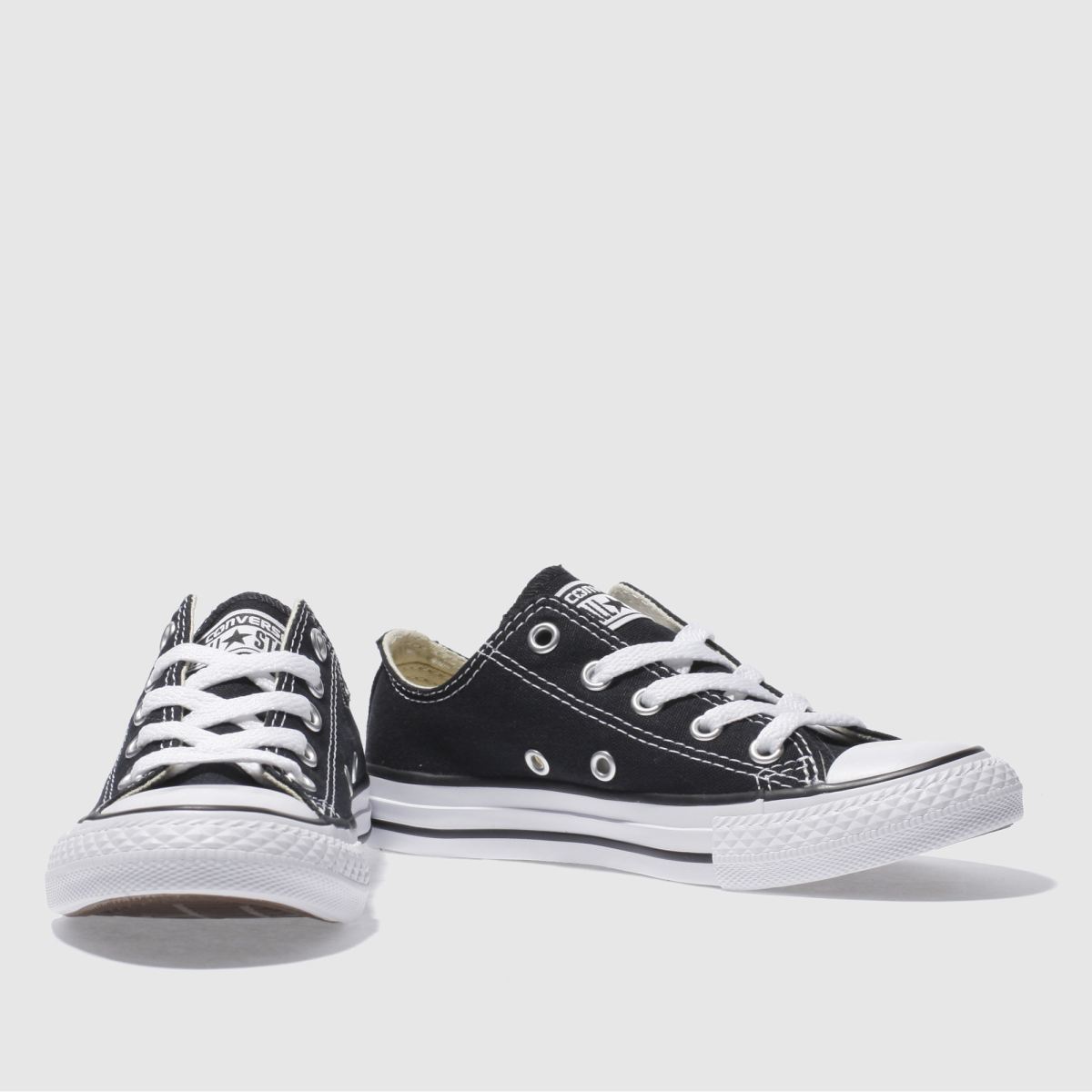 Converse svarta All Star Low Junior-sneakers