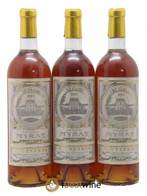 Château de Myrat 2ème Grand Cru Classé  2002 - Lot de 3 Bouteilles