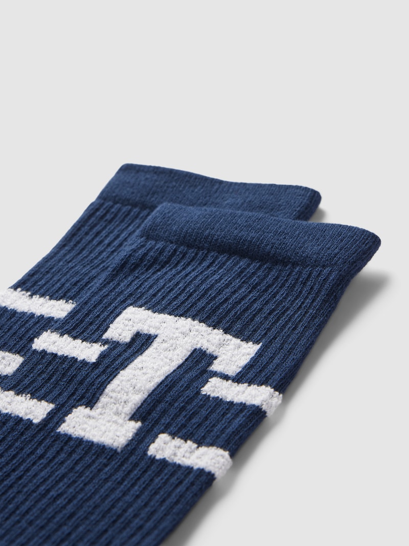Socken mit Label-Detail Modell 'Sport' im 2er-Pack in dunkelblau
