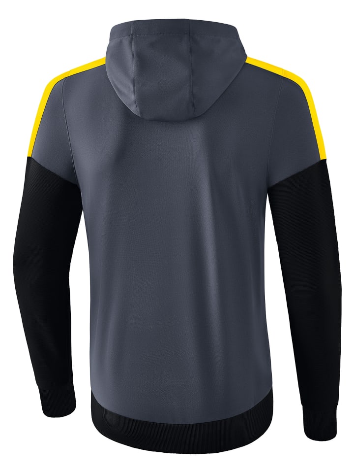 erima Squad Trainingsjacke mit Kapuze in slate grey/schwarz/gelb günstig kaufen