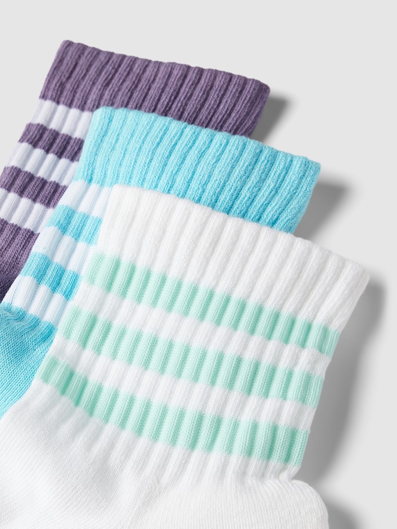 Socken mit Streifen im 3er-Pack in türkis