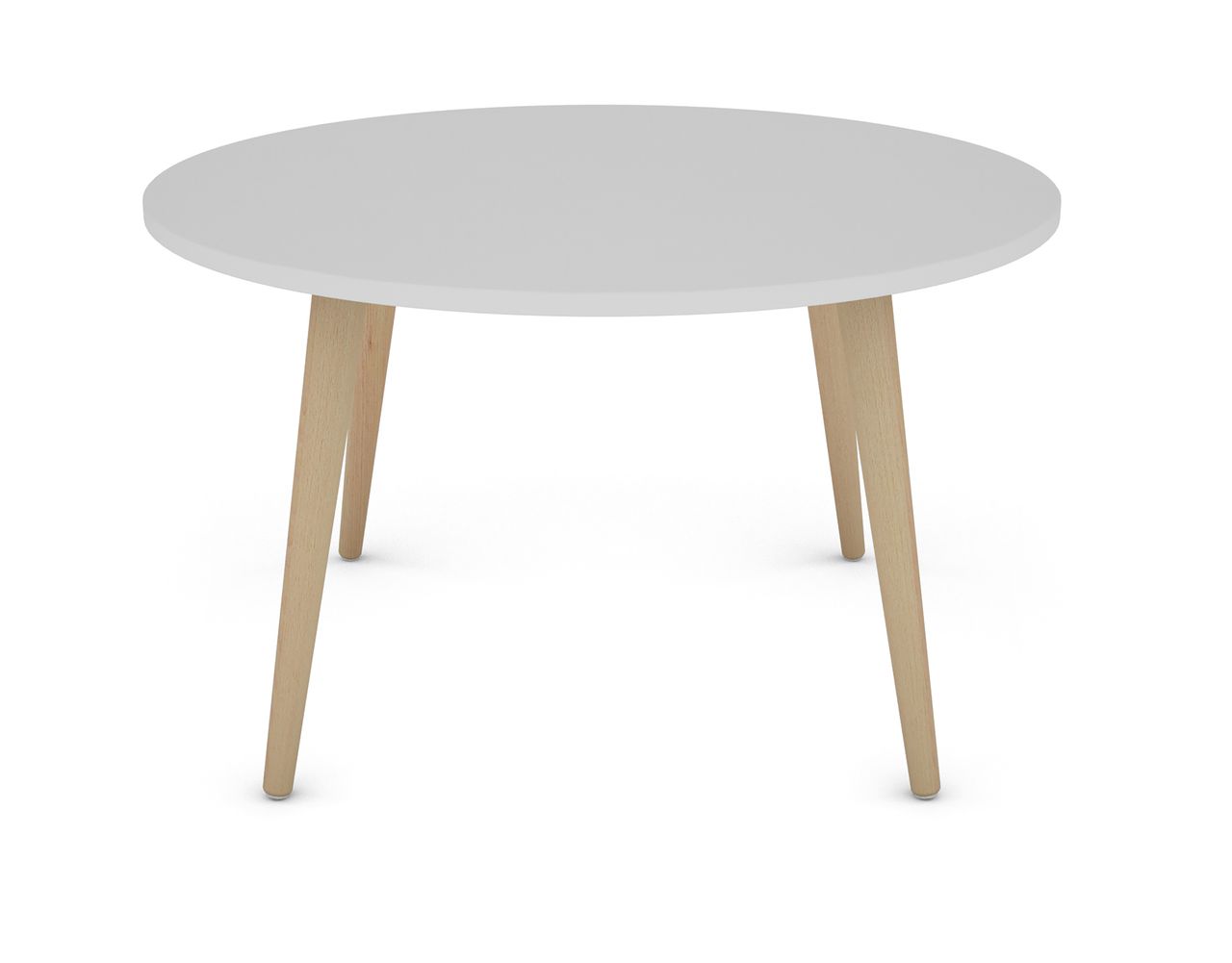 byLiving LASSE Couchtisch, Breite 80 cm, Buche massiv, weiß