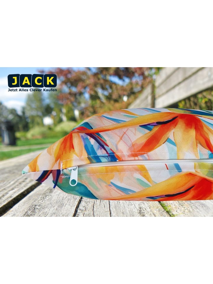 JACK Outdoor Dekokissen Motiv 30x50cm inkl. XXL Füllung in Strelitzia günstig kaufen 50x30-cm