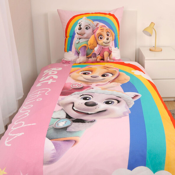 Bettwäsche Paw Patrol, 135 x 200 cm, rose