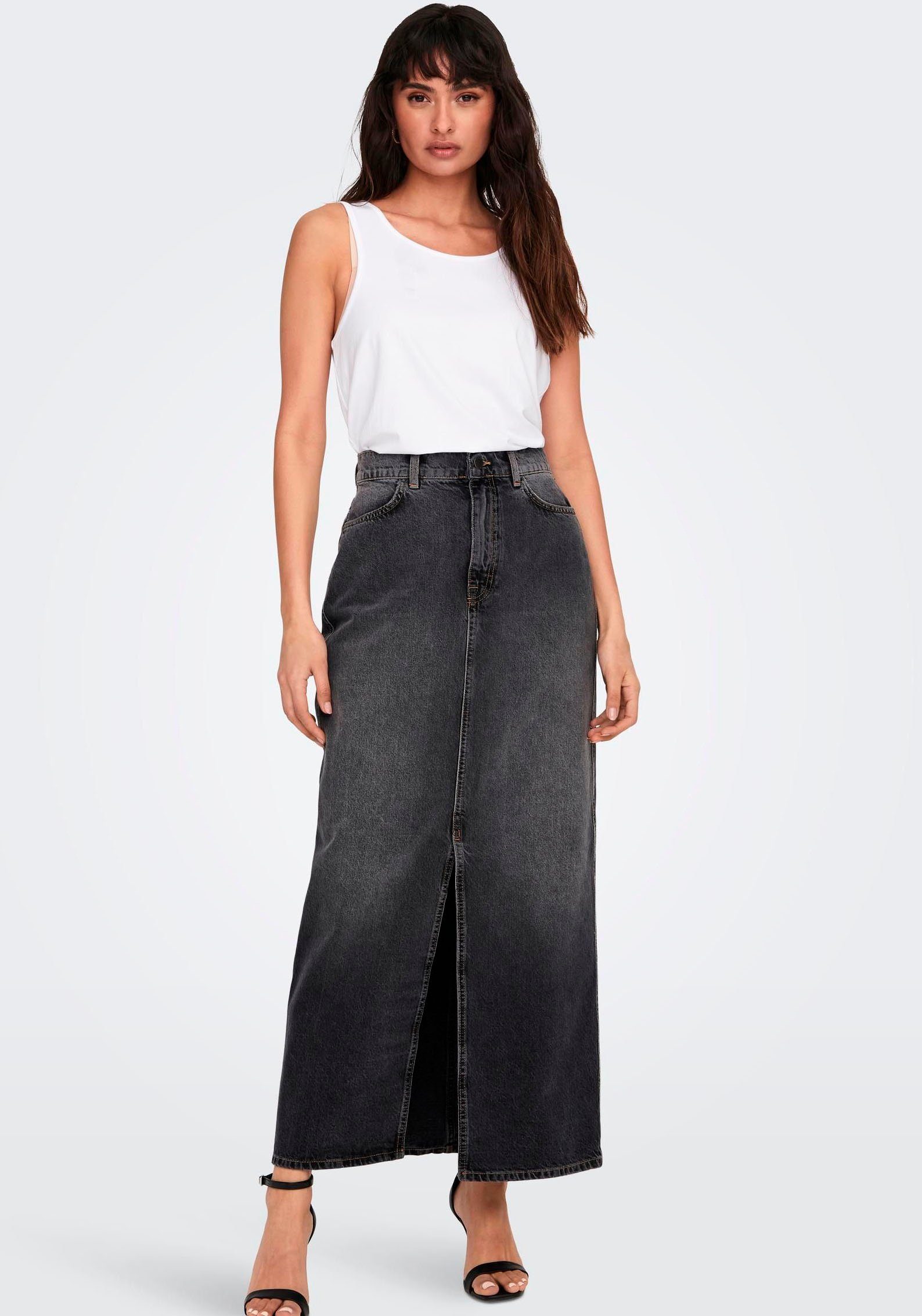 ONLY Jeansrock ONLCILLA LONG SLIT SKIRT DNM NOOS