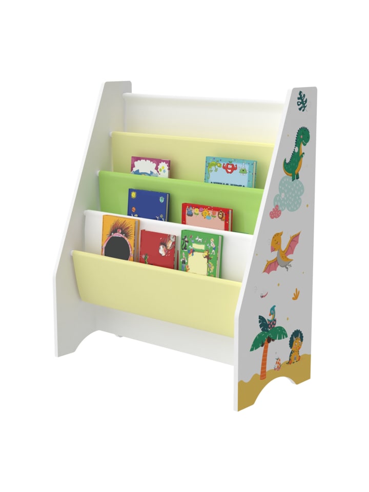 en.casa Kinderregal Fisterra in Gelb Grün (H)74cm (B)62cm (T)29cm günstig kaufen onesize
