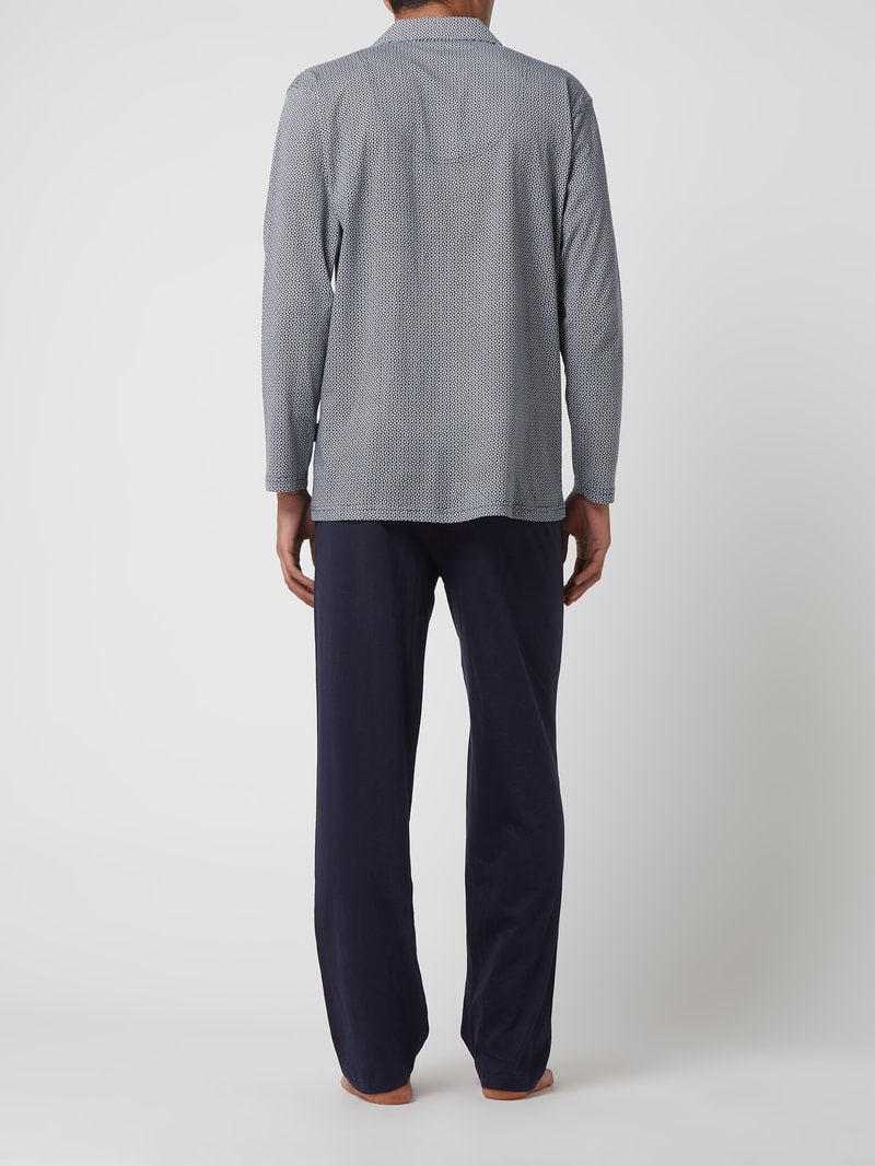 Pyjama aus Baumwolle in blau
