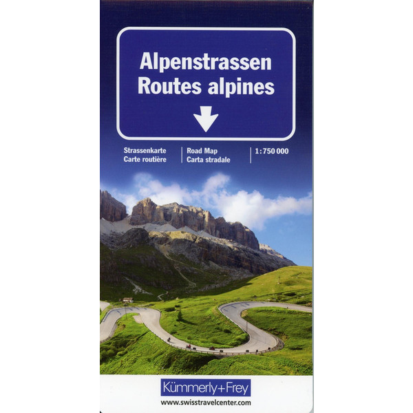 Alpenstrassen Strassenkarte 1 : 750 000 - Straßenkarte