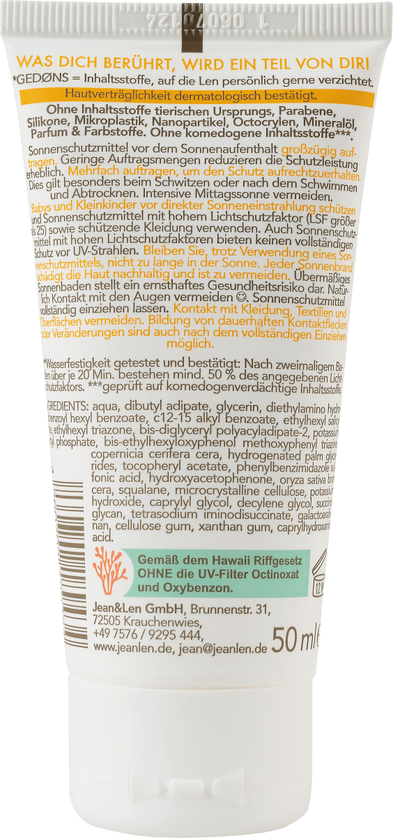 Sonnencreme Gesicht, sensitiv, LSF 50+, 50 ml