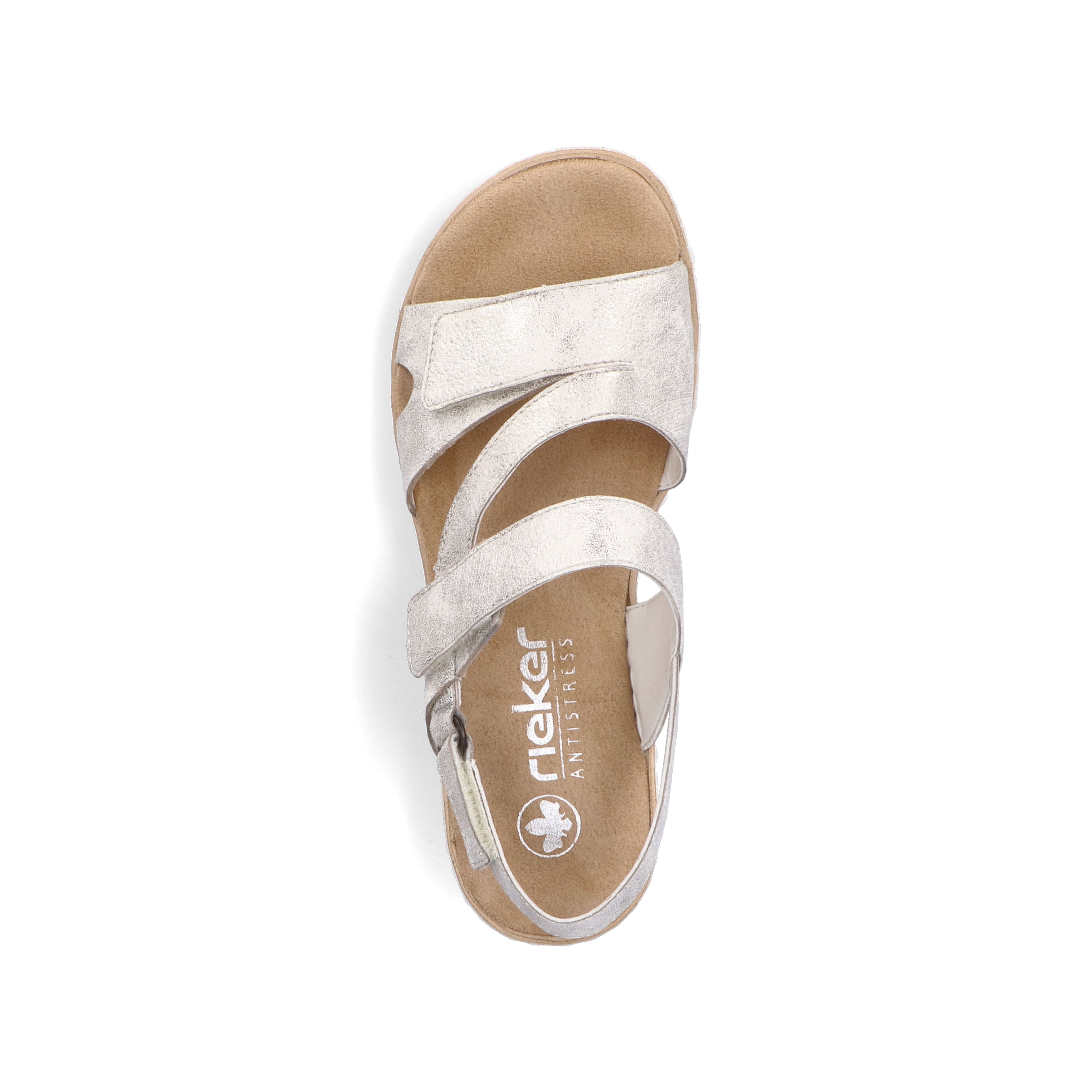 Rieker Damen Keilsandaletten silber-metallic