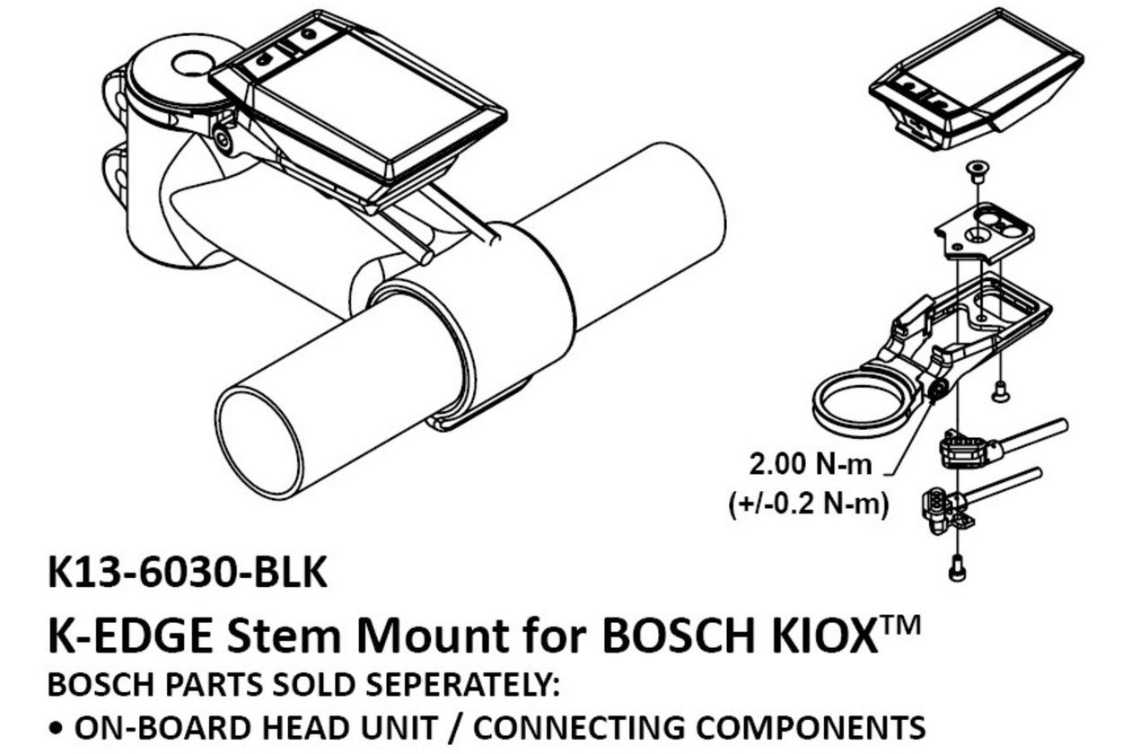 KEDGE Bosch Kiox E-Bike Vorbauhalterung verstellbar