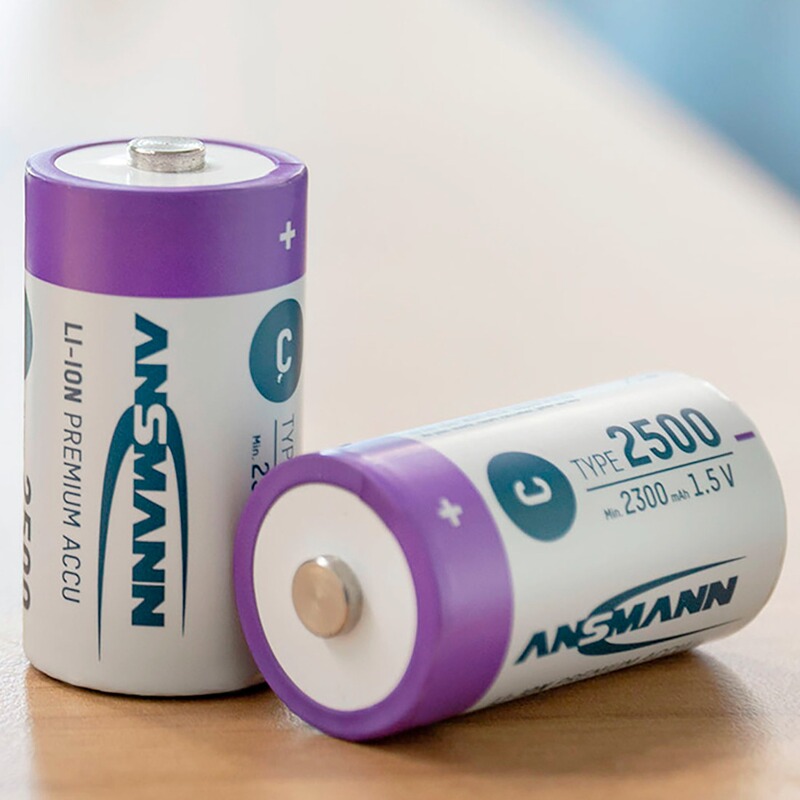 Ansmann Akku Li-Ion 15V C-Cell Typ 2500 &ndash; 2 Stück