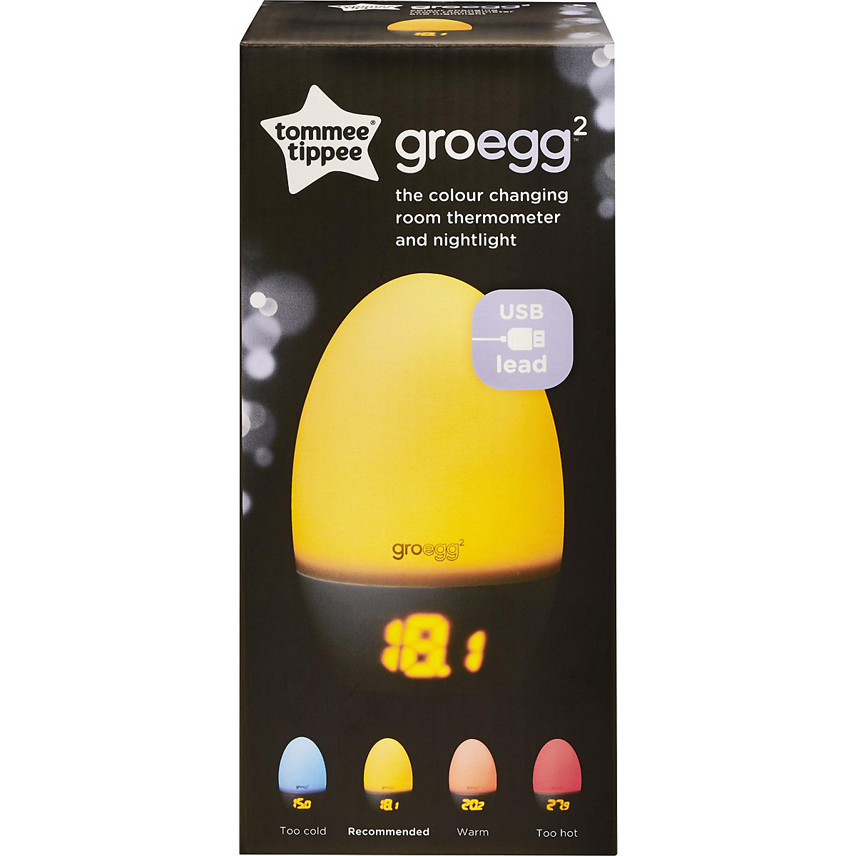 Groegg2 Nachtlichtthermometer 2 in1