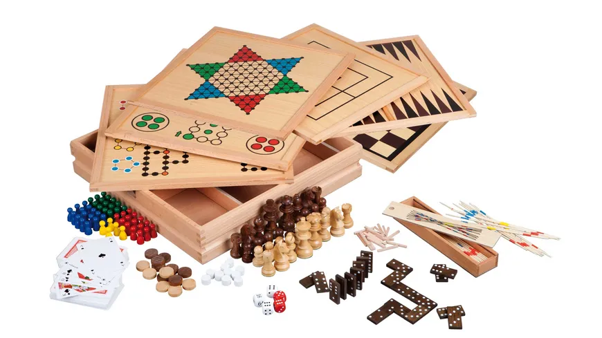Philos-Spiele Holz-Spielesammlung 100,Premium Edition  3101
