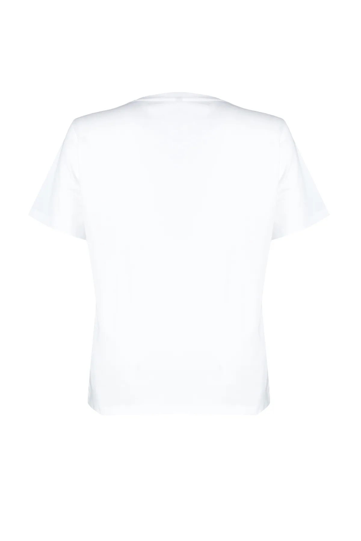 Trendyol Curve  Weißes Strick-T-Shirt mit Knopfdetail TBBSS24BF00000