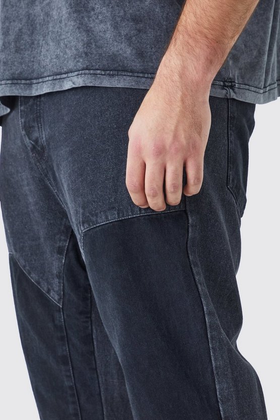 Plus Slim-Fit Schlagjeans