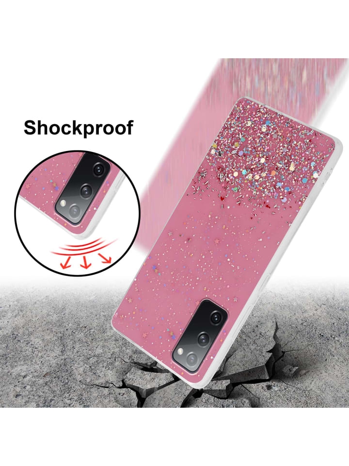 cadorabo Hülle für Samsung Galaxy S20 FE Glitter in Rosa mit Glitter günstig kaufen onesize
