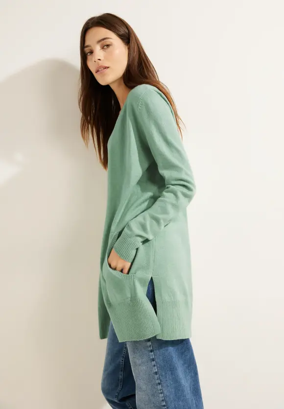 CECIL Cosy Melange Strickjacke