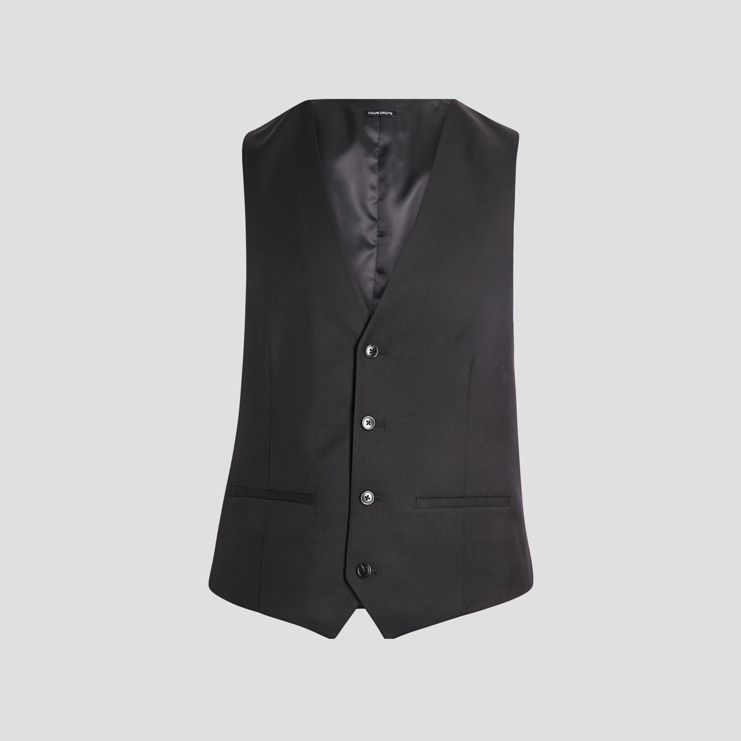 Veston droit boutonné noir homme | La Halle