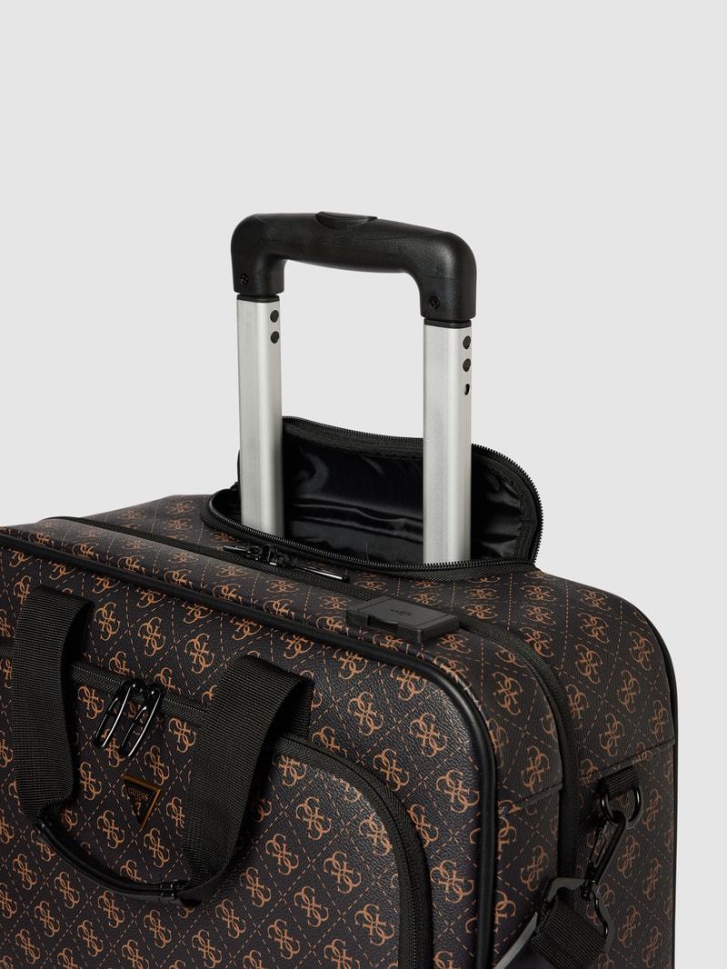 Trolley mit Allover-Muster Modell 'VEZZOLA' in dunkelbraun