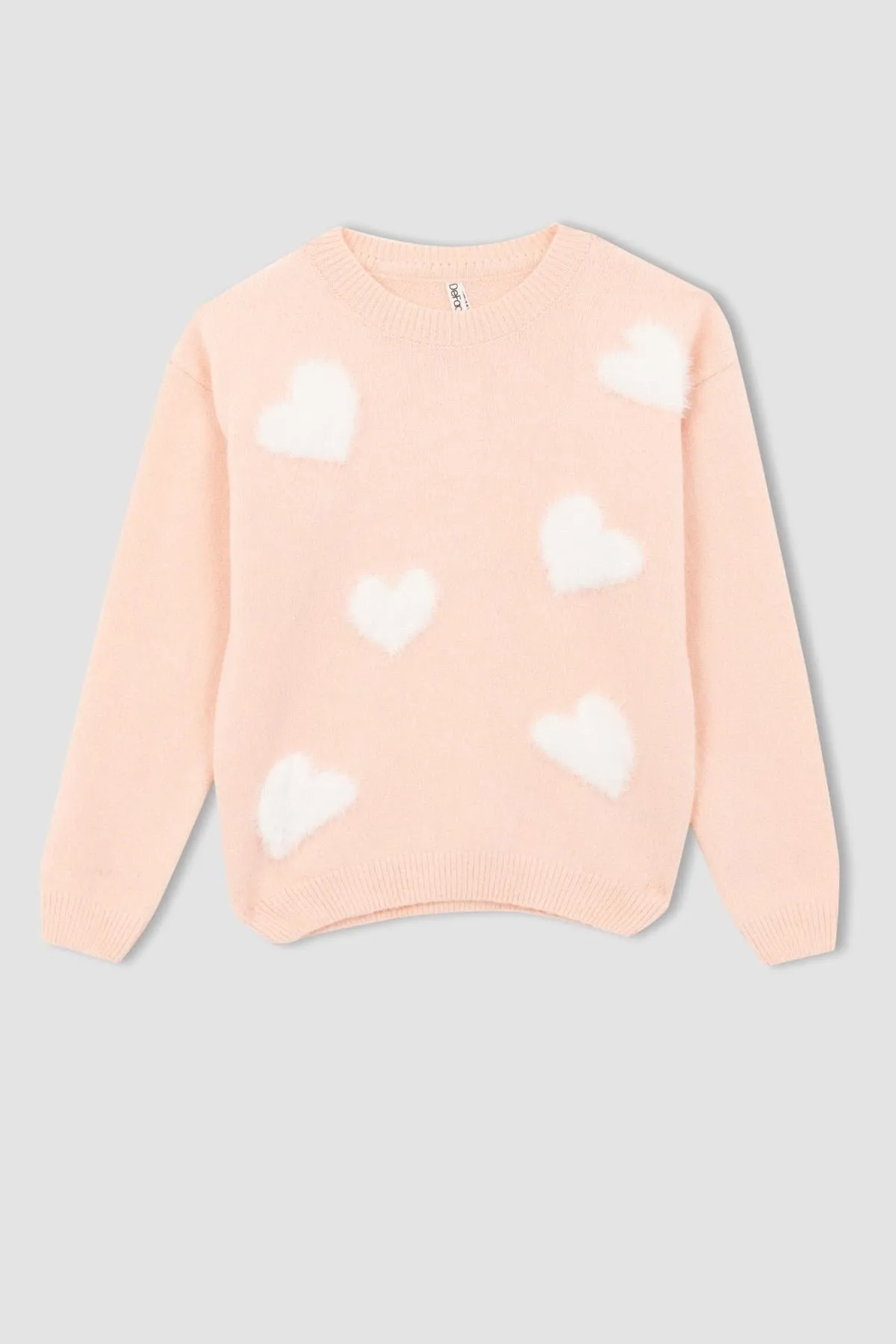 DeFacto  Standard-Fit-Pullover mit Rundhalsausschnitt für Mädchen