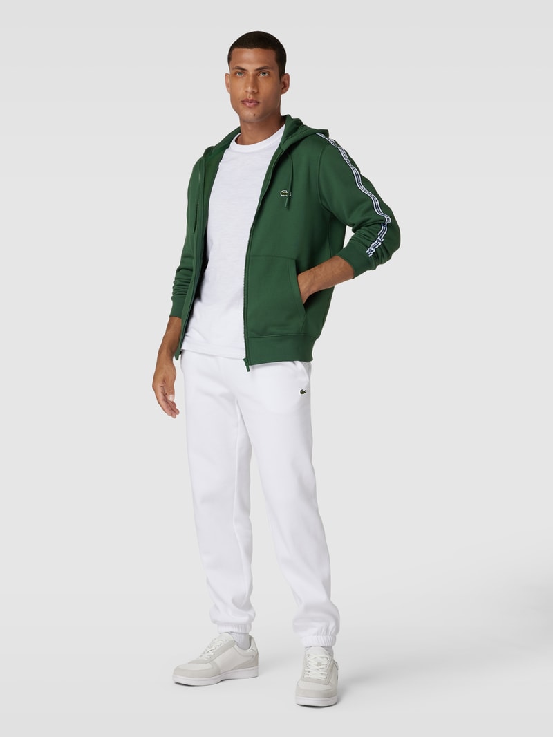 Sweatjacke mit Kapuze in grün