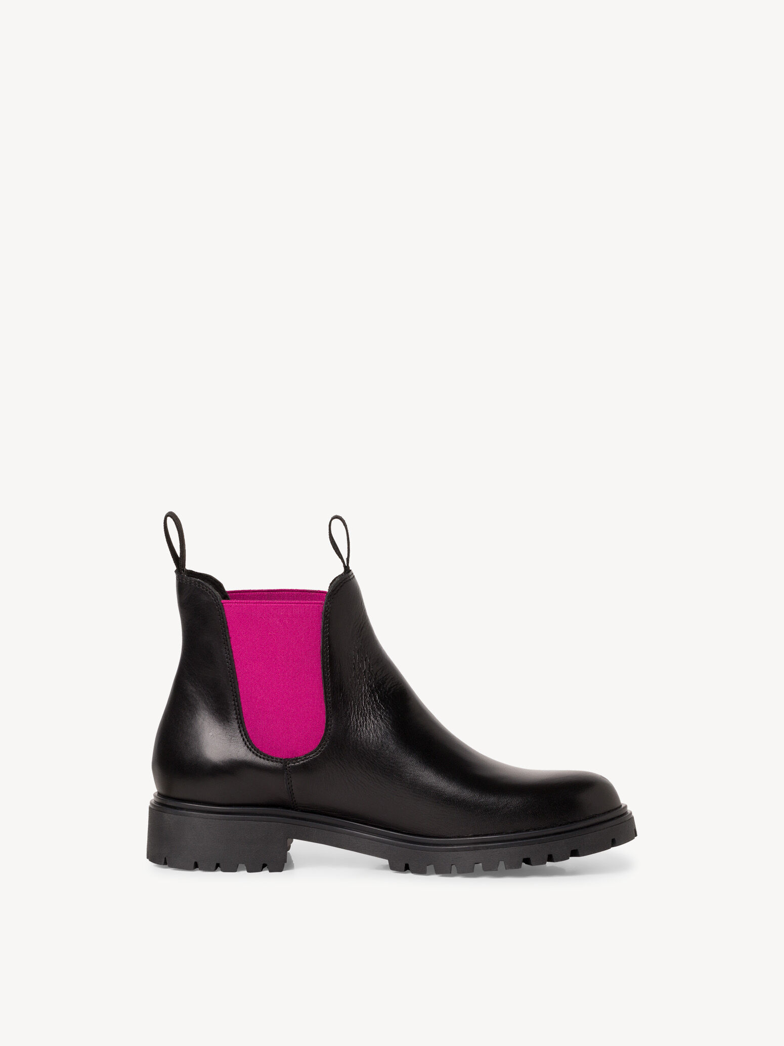 Bottine Chelsea en cuir - noir