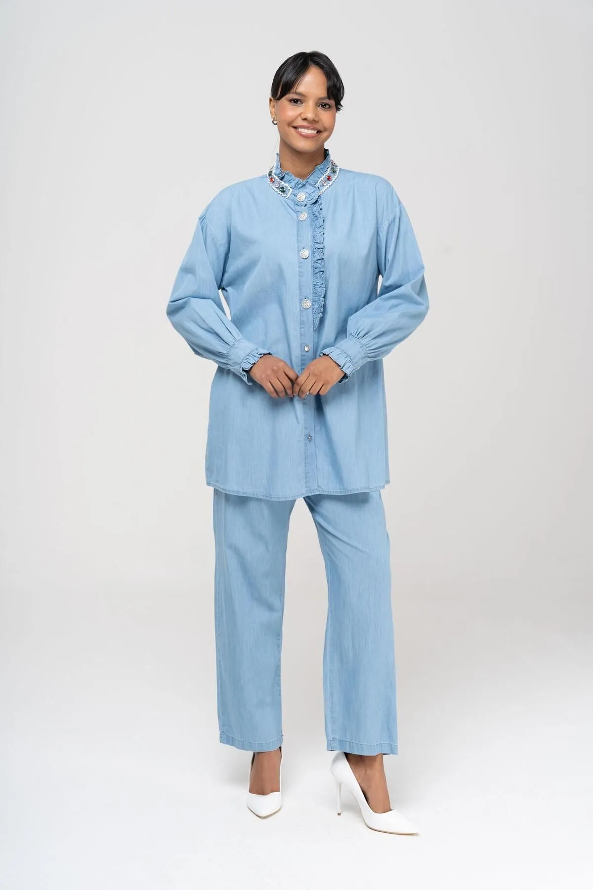 Olcay  Zweiteiler - Blau - Relaxed Fit