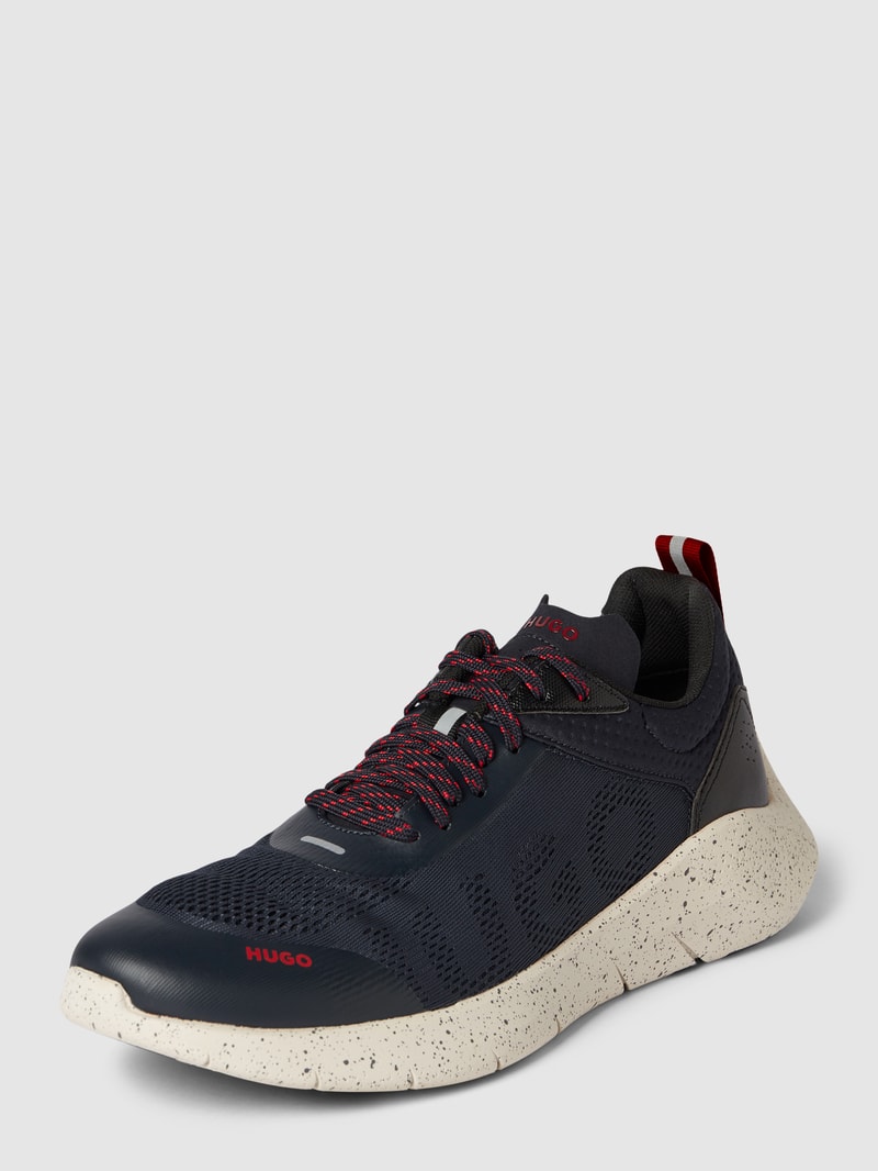 Sneaker mit Label-Details Modell 'Wayne' in dunkelblau