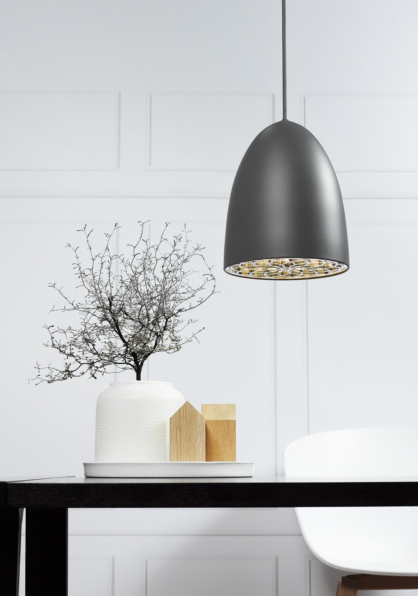 Nordlux Pendelleuchte Nexus 20 Designer Hängeleuchte 77263010 E27 grau, ohne Leuchtmittel