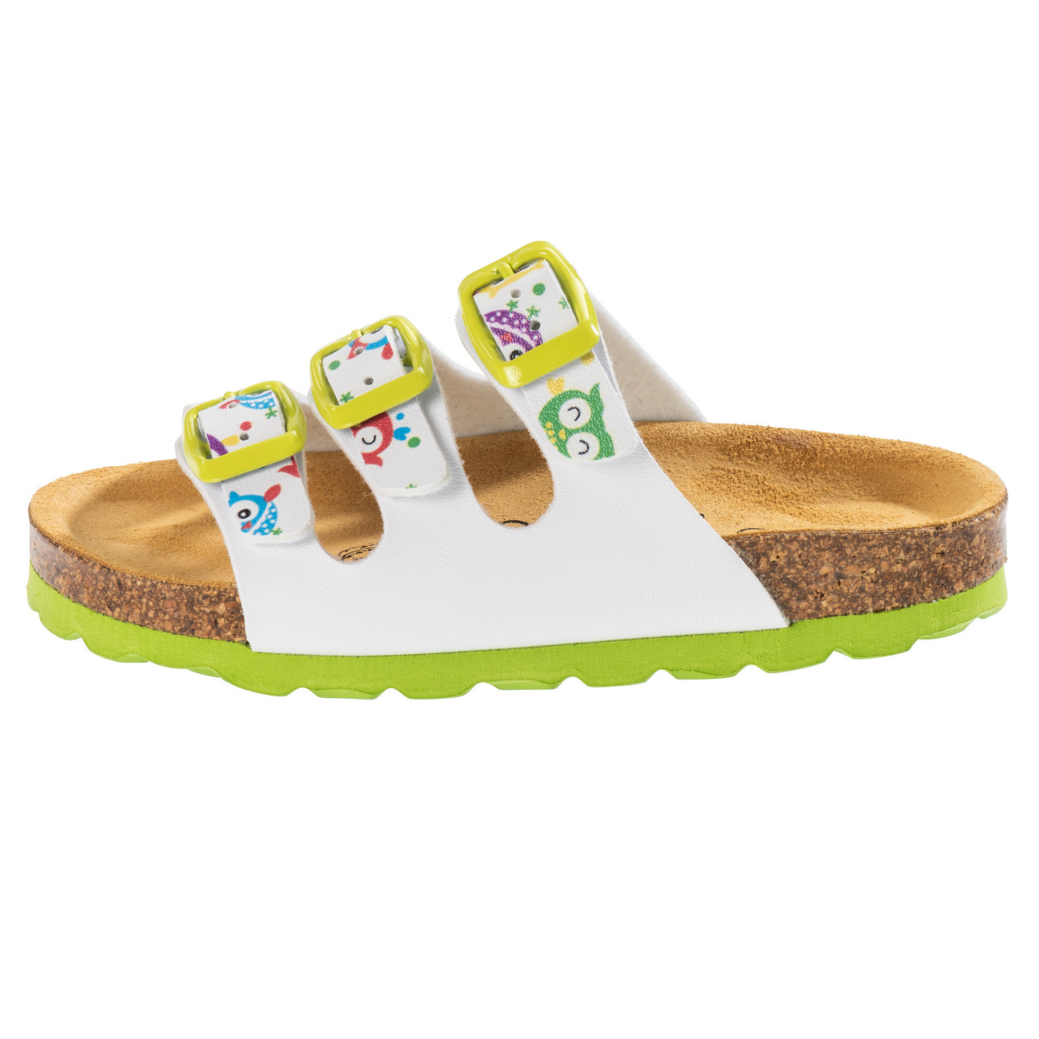 Palado Capri Kids, Pantoletten, Kinder, Print Weiß Grün