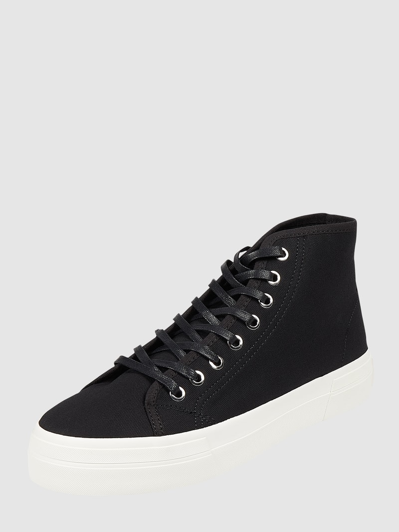 High Top Sneaker aus Canvas in schwarz