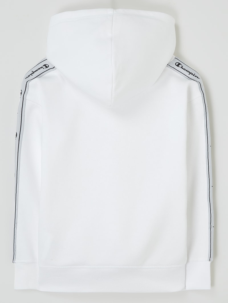 Custom Fit Hoodie mit Logo-Streifen in weiß